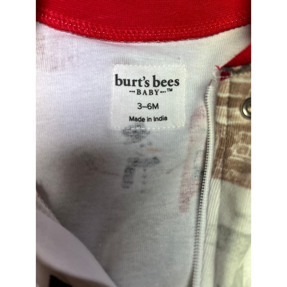 Christmas zip closure sleeper Burt's Bees Letters to Sanra 3-6 Months. NWT - Picture 4 of 5